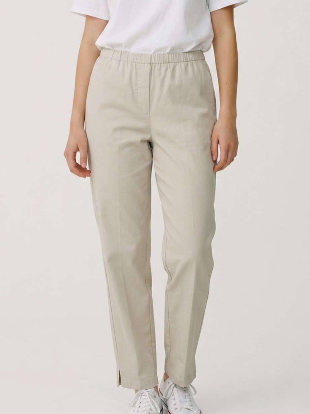 Eileen Fisher Organic Cotton Twill Slim Ankle Pant